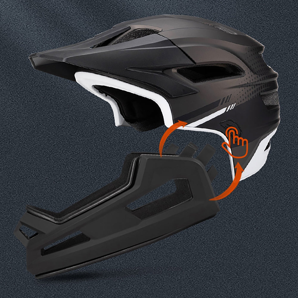 Fahrradhelm 57-62 cm mit abnehmbarem Visier, Wozinsky HT-009, Schwarz