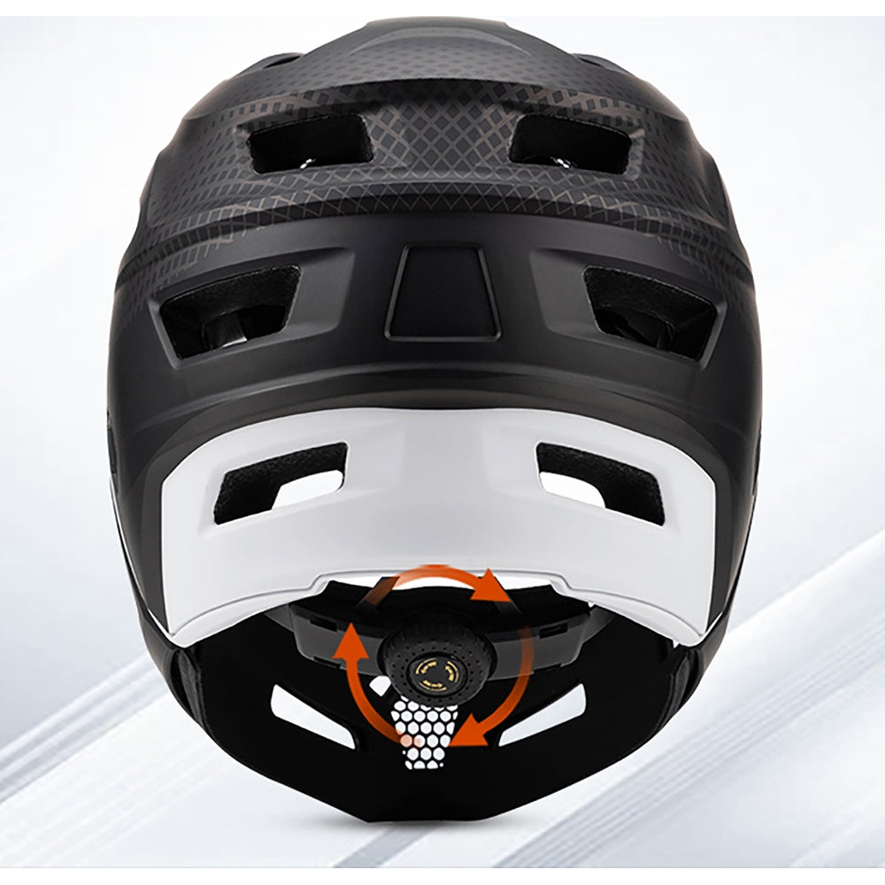 Fahrradhelm 57-62 cm mit abnehmbarem Visier, Wozinsky HT-009, Schwarz