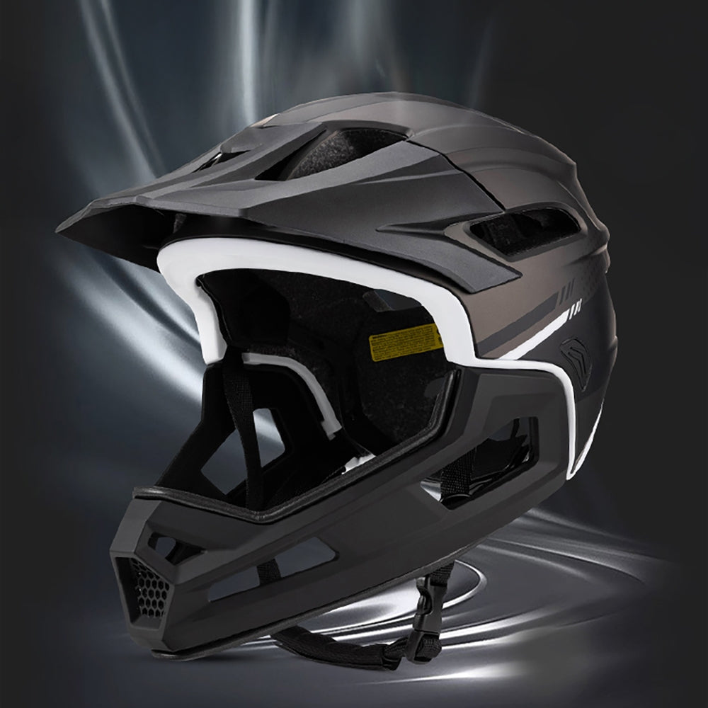 Fahrradhelm 57-62 cm mit abnehmbarem Visier, Wozinsky HT-009, Schwarz