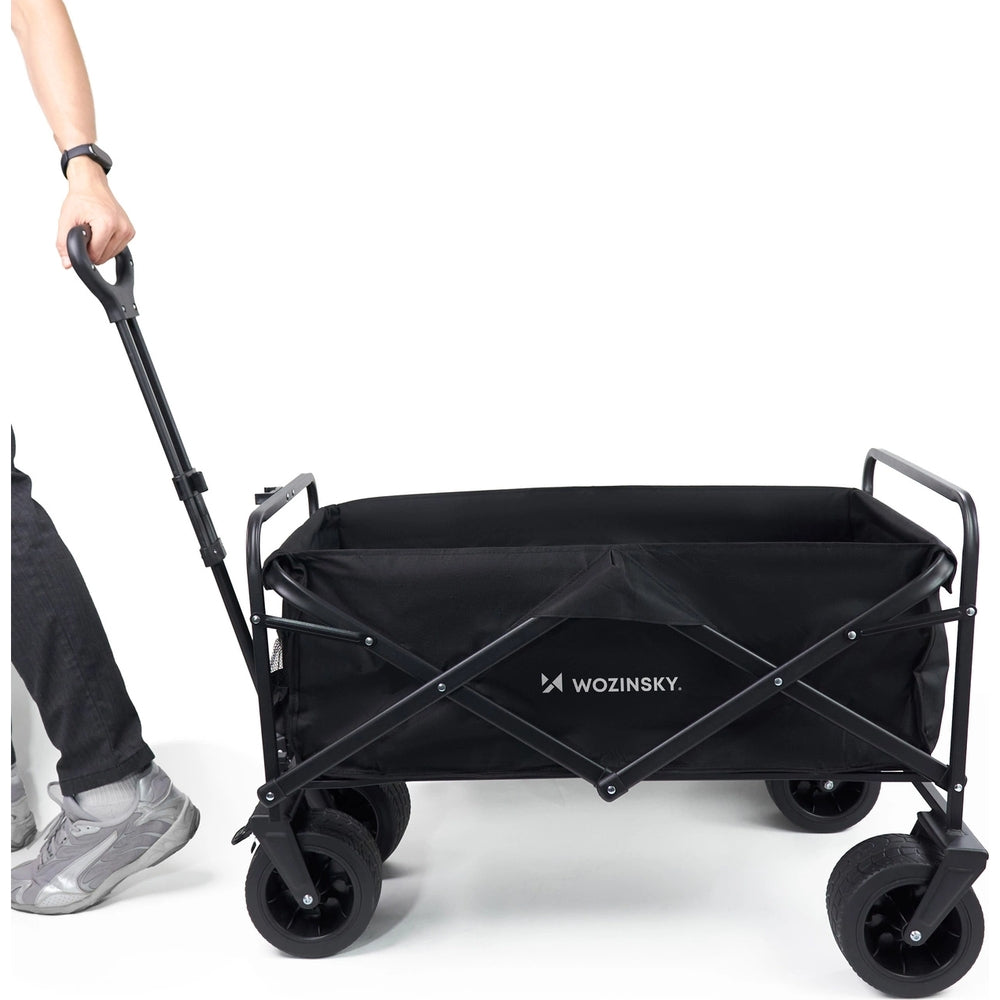 Strand-, Reise- und Gartenwagen Wozinsky WZP-100 mit Sicherheitsnetz, bis 100 kg, Schwarz