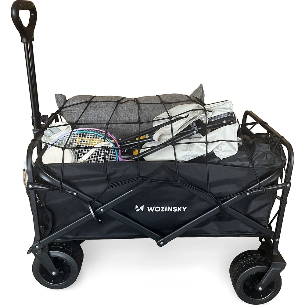 Strand-, Reise- und Gartenwagen Wozinsky WZP-100 mit Sicherheitsnetz, bis 100 kg, Schwarz