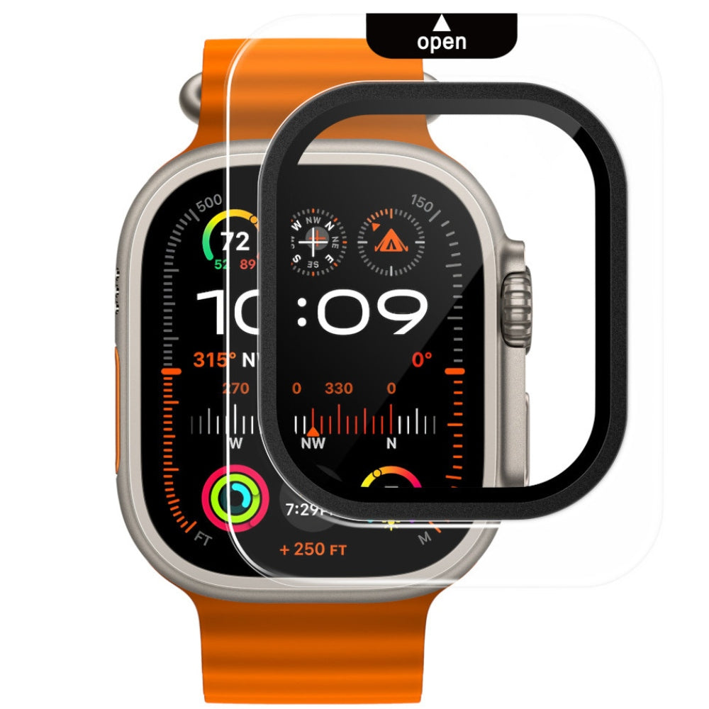 Displayschutzglas YAXO AR Superhard Armor Glass für Apple Watch Ultra 1/2/3, mit schwarzem Rahmen (4/6)