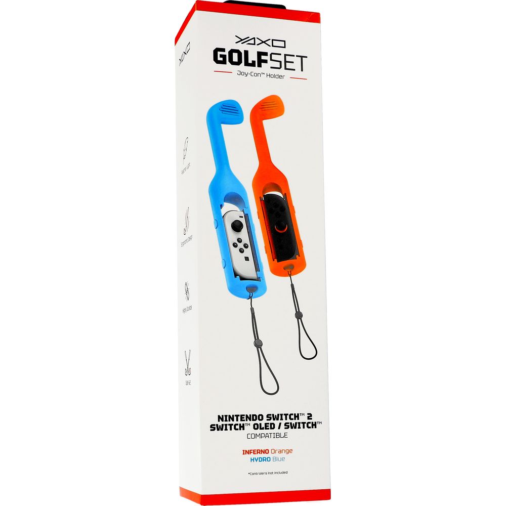 Halterung / Kappen für Joy-Cons für Nintendo Switch 2 / OLED / 1, YAXO Golf Set, 2 Stück, Orange / Blau