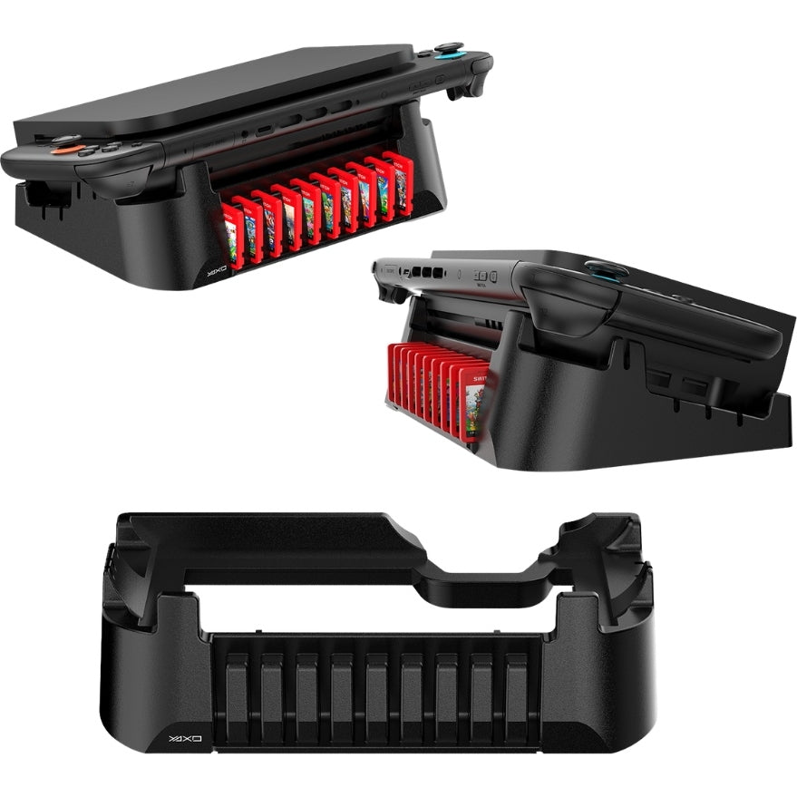 Horizontaler Standfuß YAXO Mikmak für Nintendo Switch / Switch 2, Schwarz (1/9)