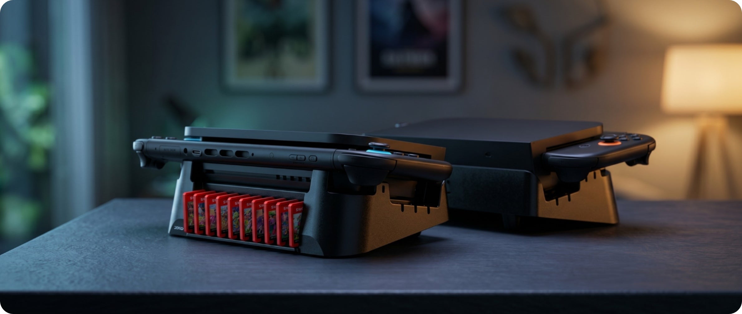 Horizontaler Standfuß YAXO Mikmak für Nintendo Switch / Switch 2, Schwarz (5/9)