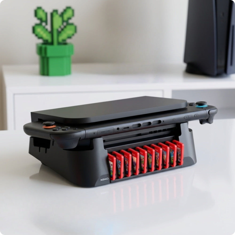 Horizontaler Standfuß YAXO Mikmak für Nintendo Switch / Switch 2, Schwarz (7/9)