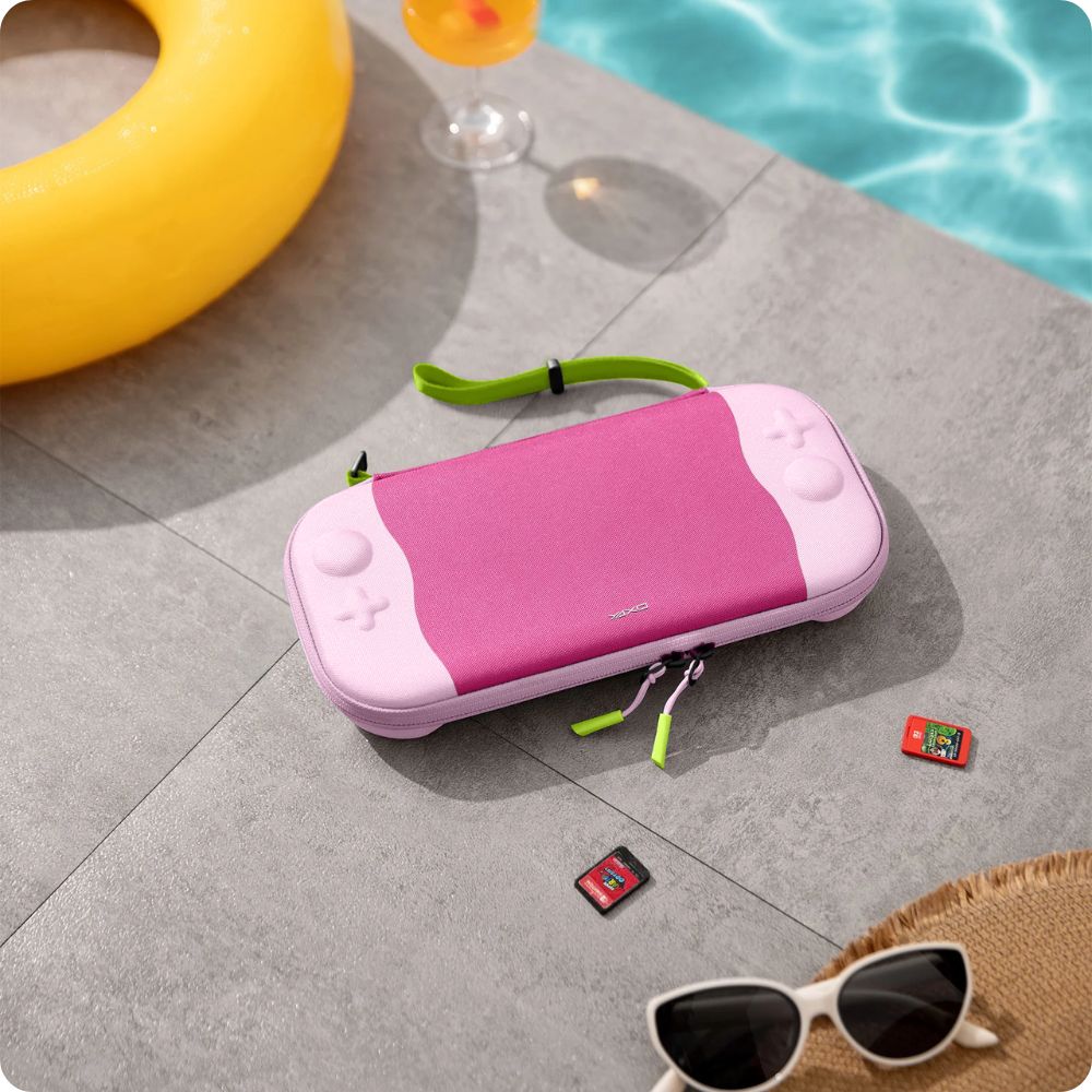 Schutzhülle für Nintendo Switch 2 / 1, YAXO Tahoe Cool Edition, Rosa