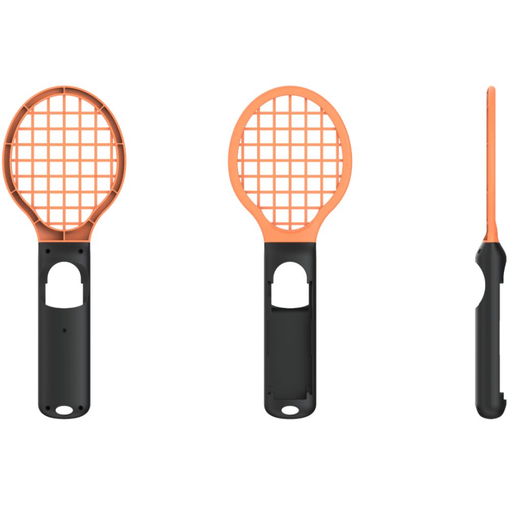 Griff/Aufsätze für Tennisschläger für Joy-Con Nintendo Switch/Nintendo Switch 2, YAXO Tennis Pro Set, Orange/Blau