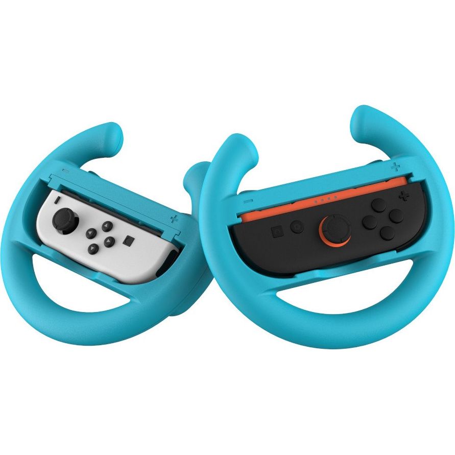 Halterung / Kappen für Joy-Cons für Nintendo Switch 2 / OLED / 1, YAXO Wheels Set, 2 Stück, Orange / Blau