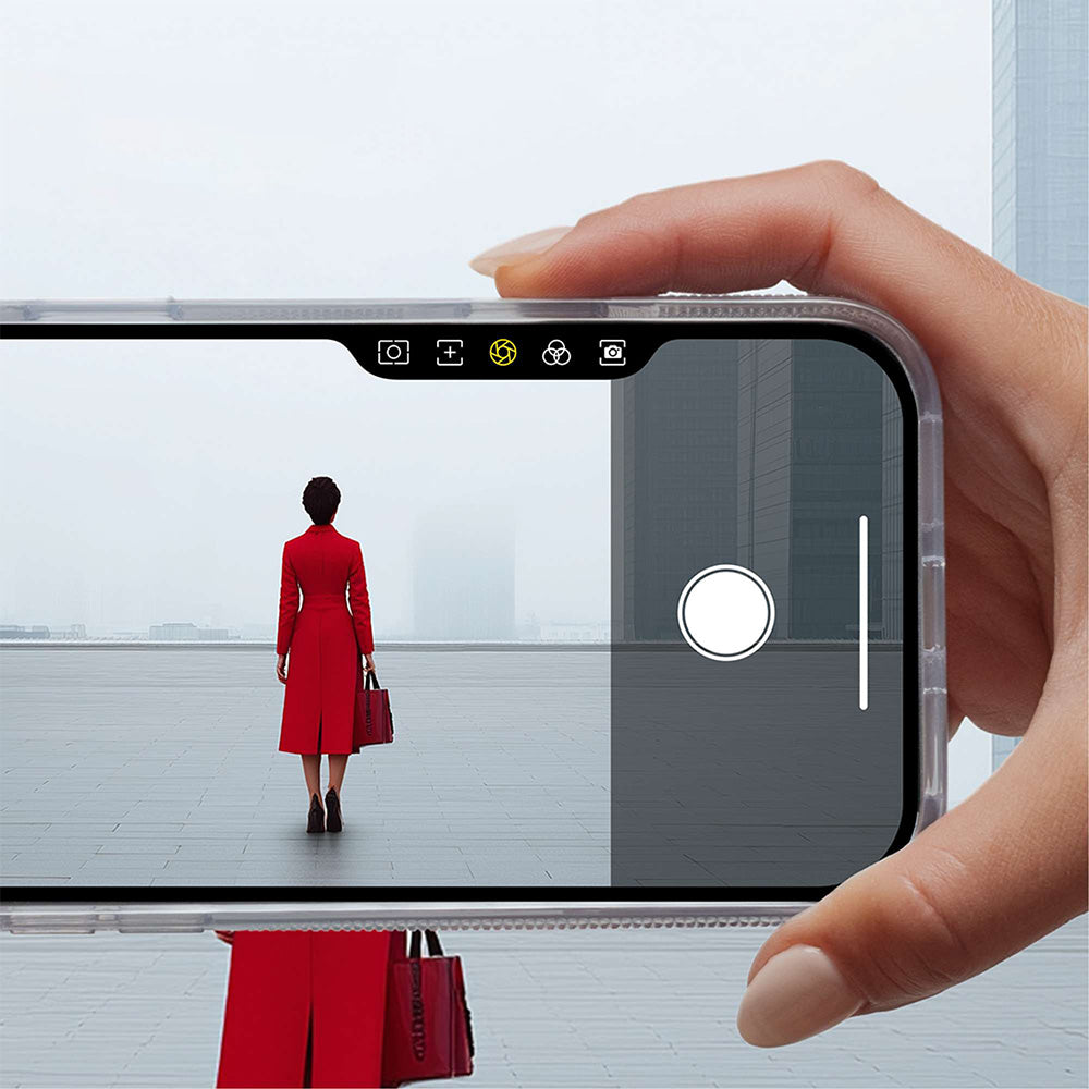Handyhülle für iPhone Air, ZAGG Crystal Palace Snap mit MagSafe, Transparent und Weiß
