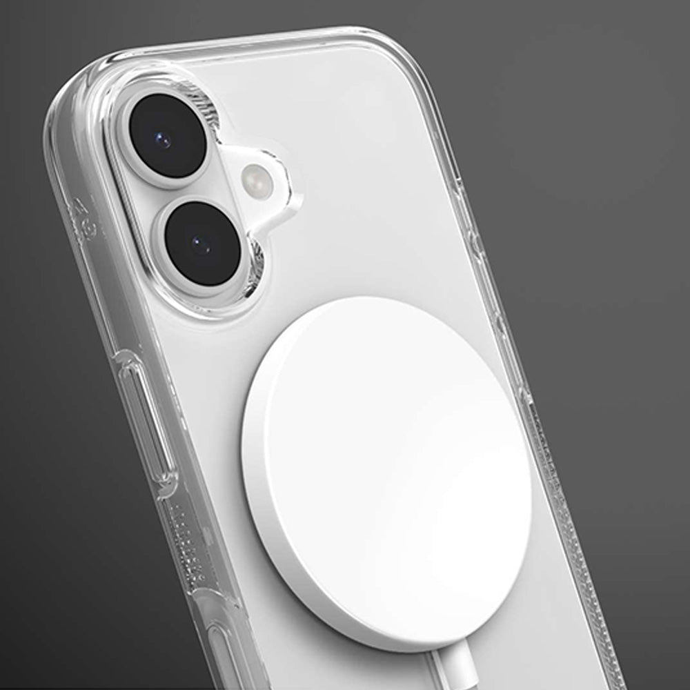 Handyhülle für iPhone 17, ZAGG Crystal Palace Snap mit MagSafe, Transparent und Weiß