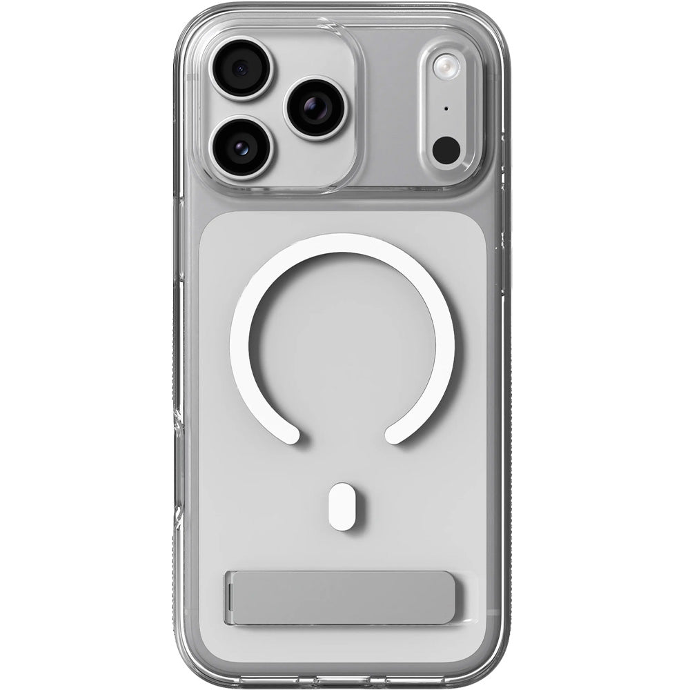 Handyhülle für iPhone 18 Pro Max / 17 Pro Max, ZAGG Crystal Palace Snap Kickstand mit MagSafe, Transparent-Weiß (3/9)