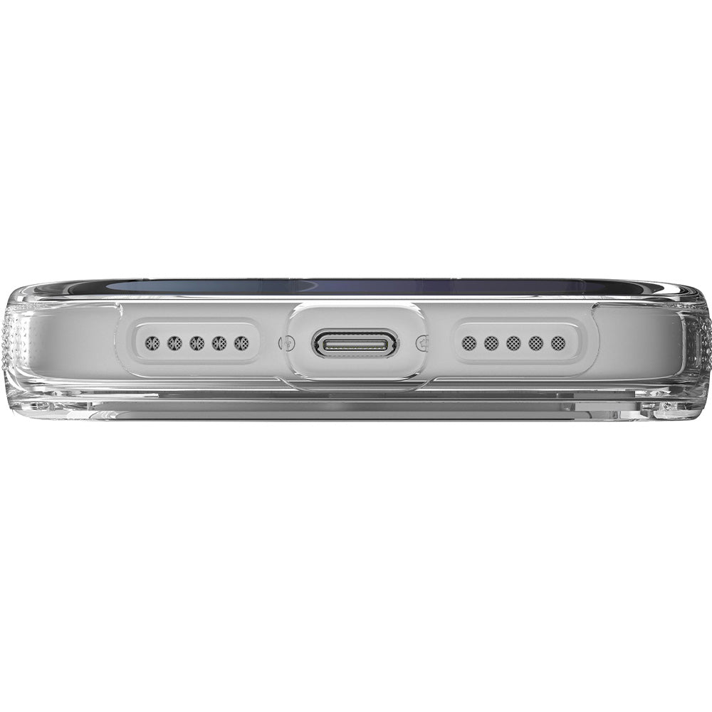 Handyhülle für iPhone 18 Pro Max / 17 Pro Max, ZAGG Crystal Palace Snap Kickstand mit MagSafe, Transparent-Weiß (9/9)