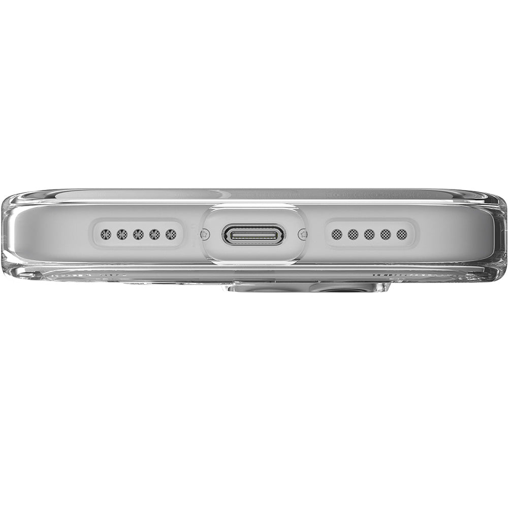 Handyhülle für iPhone 18 Pro / 17 Pro, ZAGG Crystal Palace Snap Lite mit MagSafe, Transparent-Weiß (12/12)