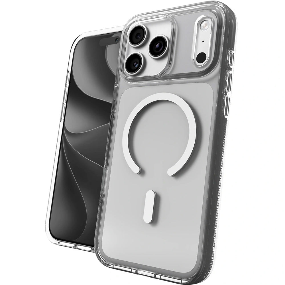 Handyhülle für iPhone 18 Pro Max / 17 Pro Max, ZAGG Crystal Palace Snap mit MagSafe, Transparent-Weiß (1/9)