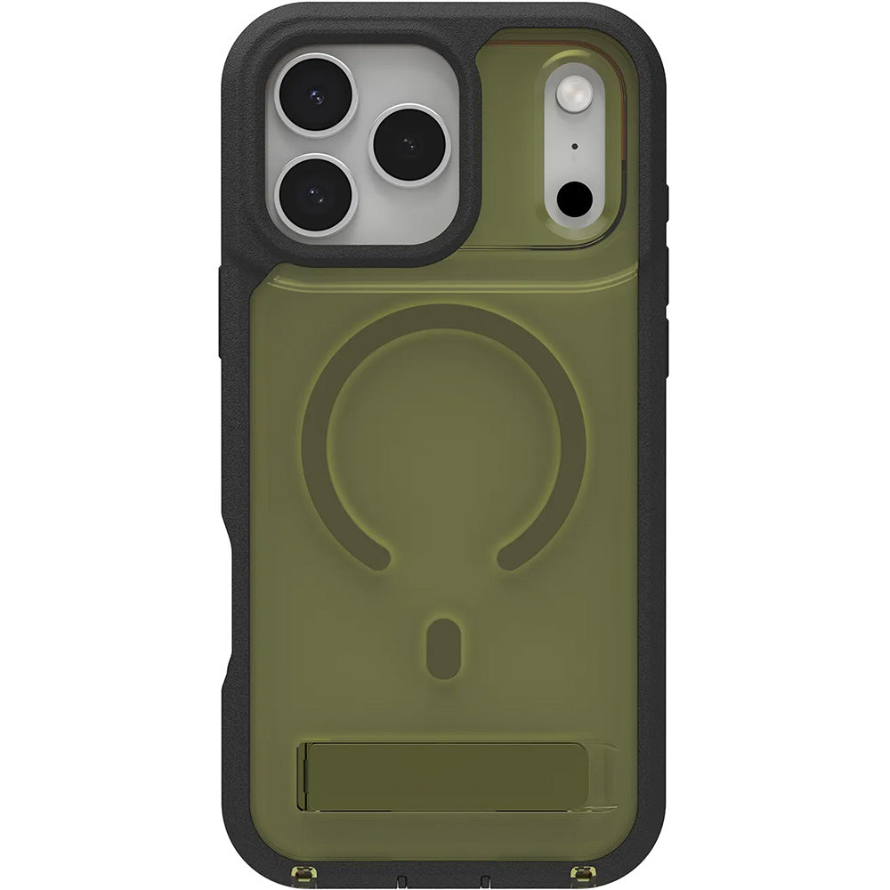 Handyhülle mit Ständer für iPhone 17 Pro, Zagg Rainier Snap Kickstand mit MagSafe, Transparent-Grün