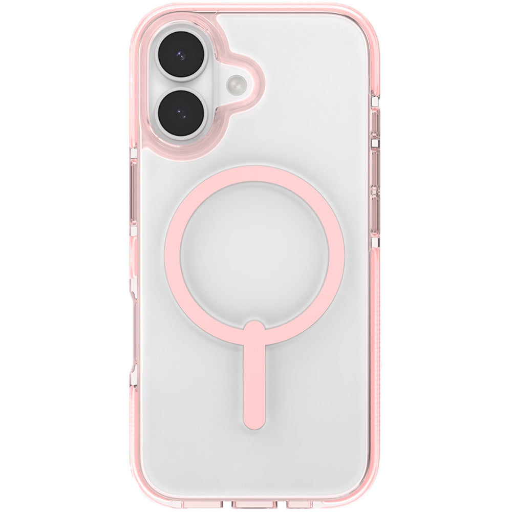 Handyhülle für iPhone 17, Zagg Santa Cruz Snap mit MagSafe, Transparent-Rosa