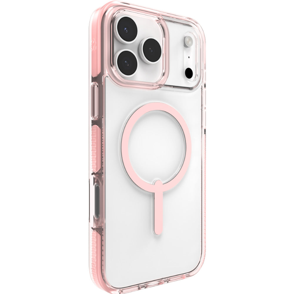 Handyhülle für iPhone 17 Pro Max, Zagg Santa Cruz Snap mit MagSafe, Transparent-Rosa