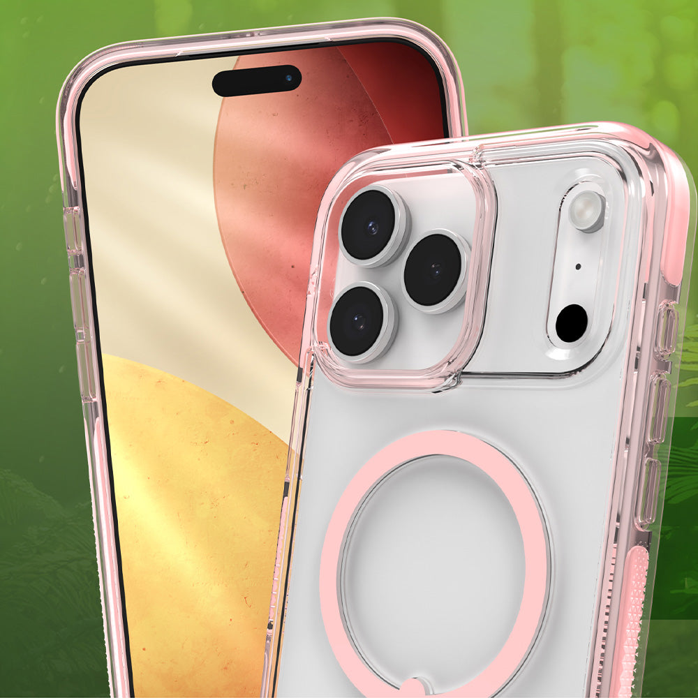 Handyhülle für iPhone 17 Pro Max, Zagg Santa Cruz Snap mit MagSafe, Transparent-Rosa