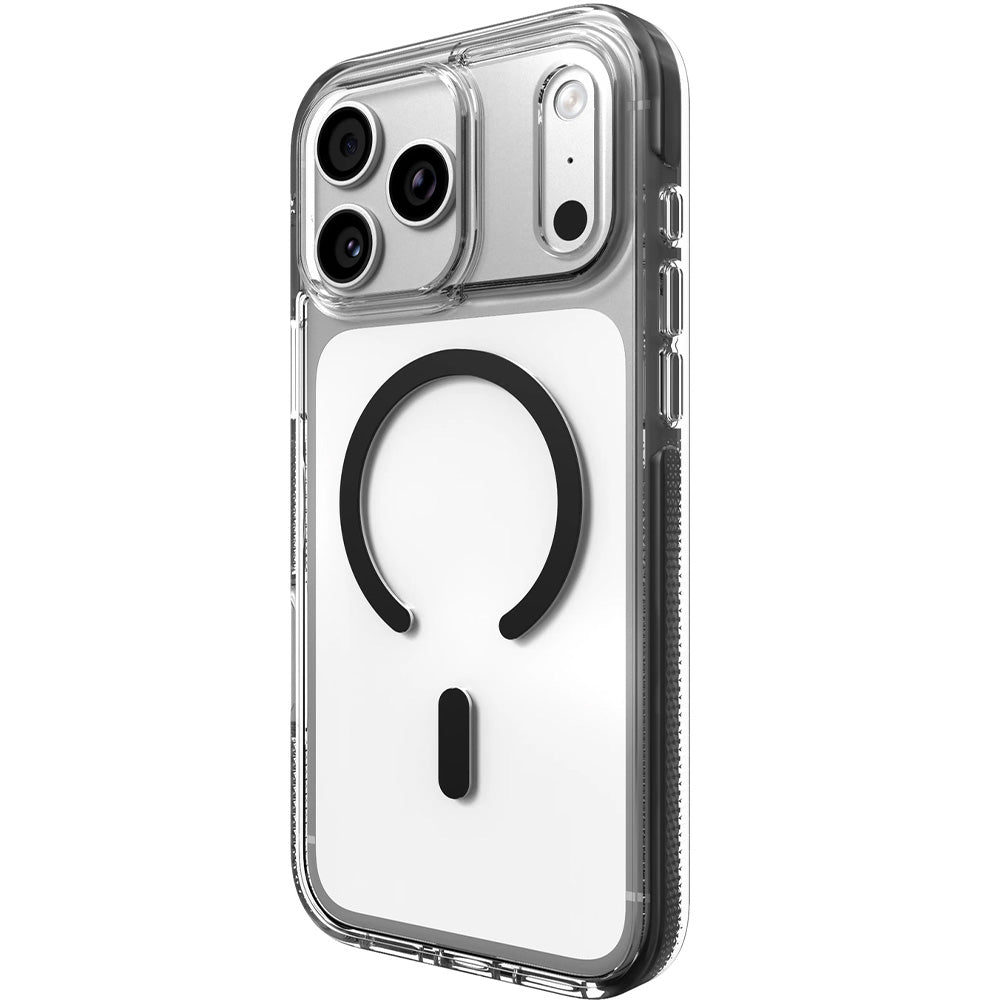 Handyhülle für iPhone 18 Pro / 17 Pro, ZAGG Santa Cruz Snap mit MagSafe, Transparent-Schwarz (4/9)