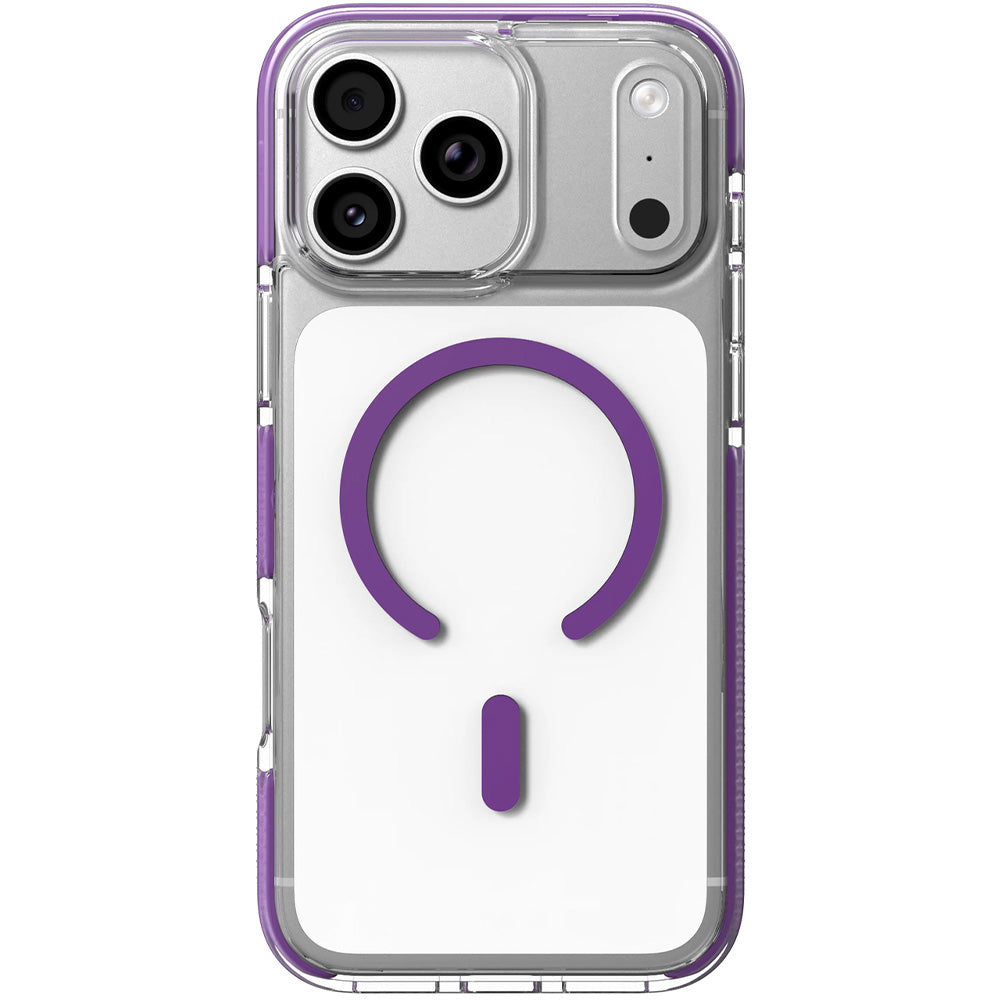 Handyhülle für iPhone 18 Pro / 17 Pro, ZAGG Santa Cruz Snap mit MagSafe, Transparent-Violett (2/7)