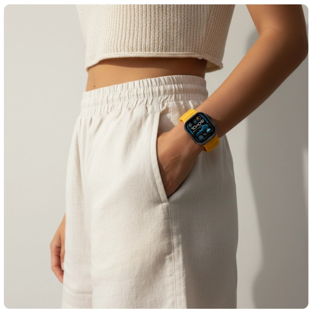 Armband YAXO Rugged Evo Sport Band für Apple Watch 44/45/46/49 mm, gelb (8/9)