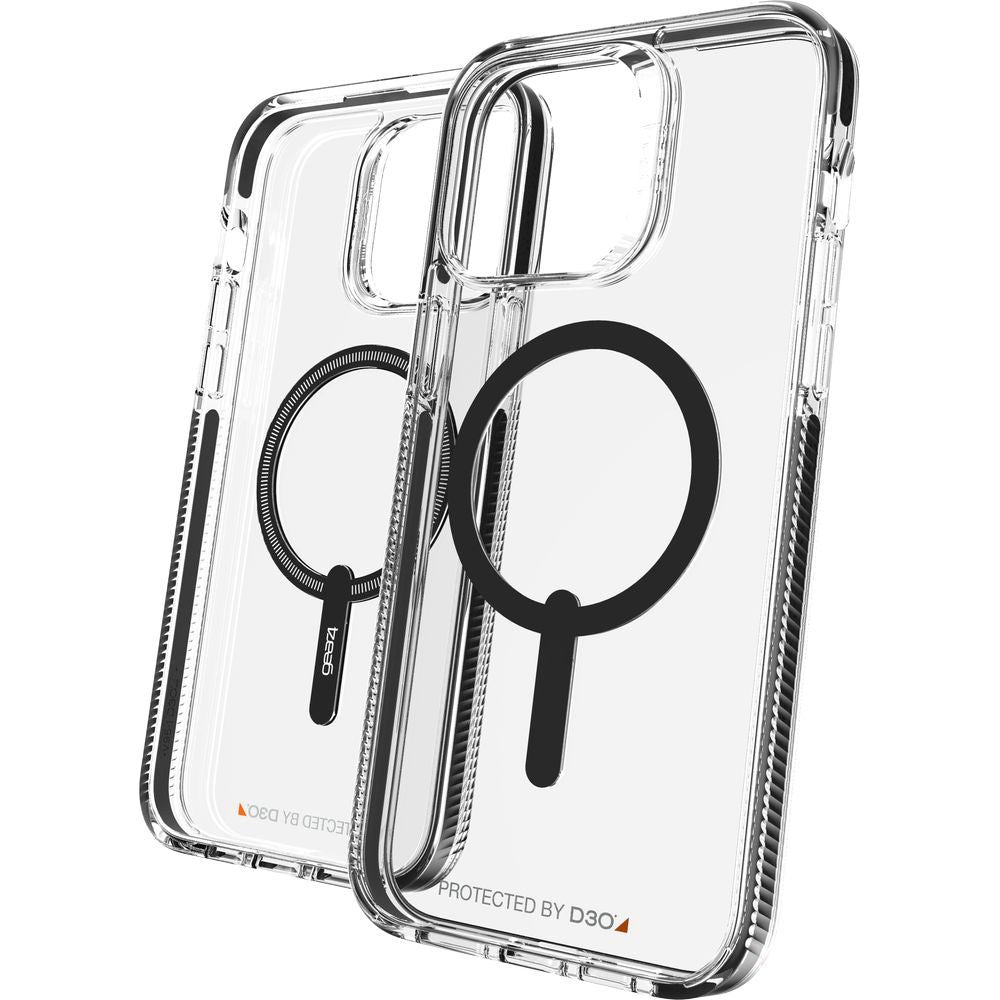 Schutzhülle Gear4 Santa Cruz Snap für iPhone 14 Pro Max, Transparent mit Schwarzer Rahmen