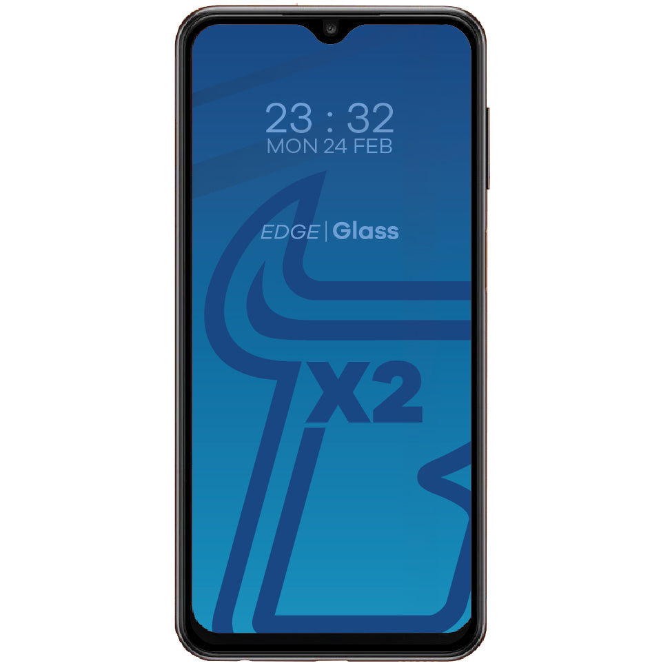 Gehärtetes Glas Bizon Glass Edge Pack - 2 Stück + Kameraschutz für Galaxy A24, Schwarz