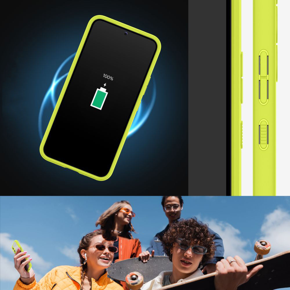 Schutzhülle Spigen Ultra Hybrid für Galaxy A54 5G, Transparent/Limette