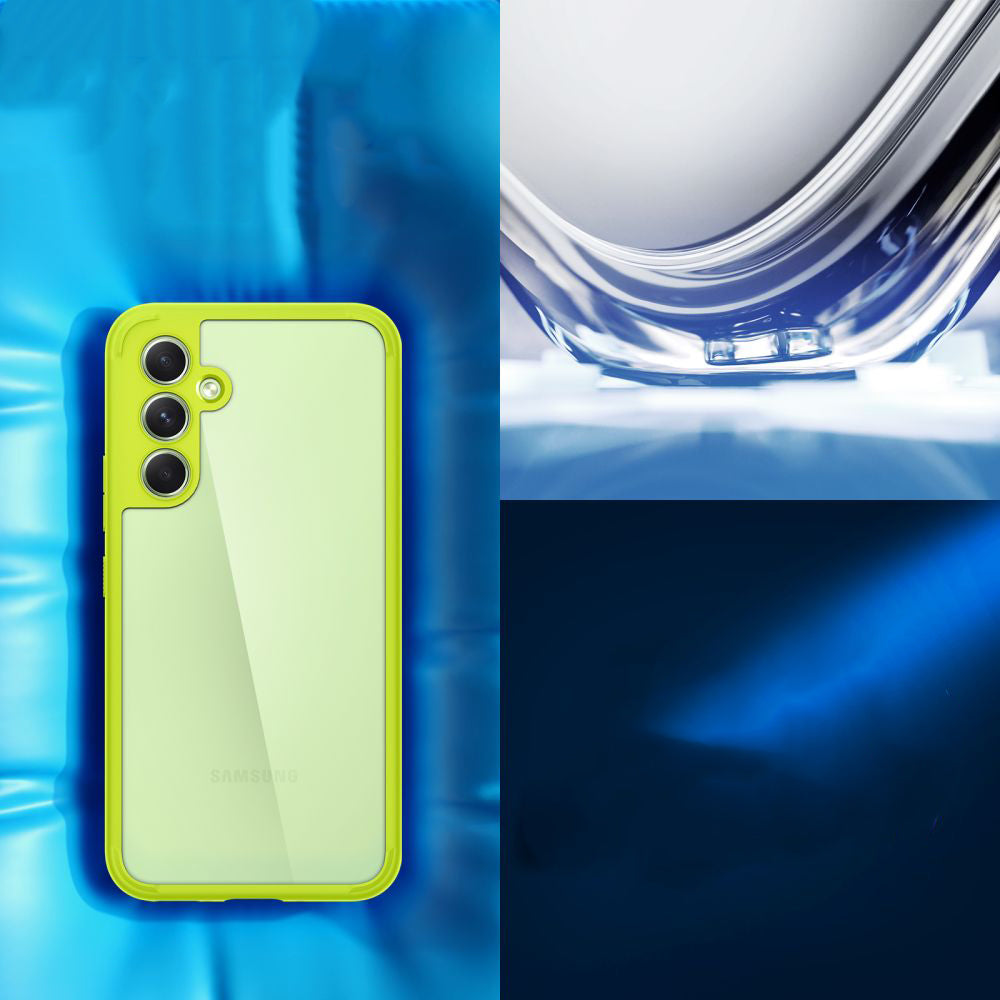 Schutzhülle Spigen Ultra Hybrid für Galaxy A54 5G, Transparent/Limette