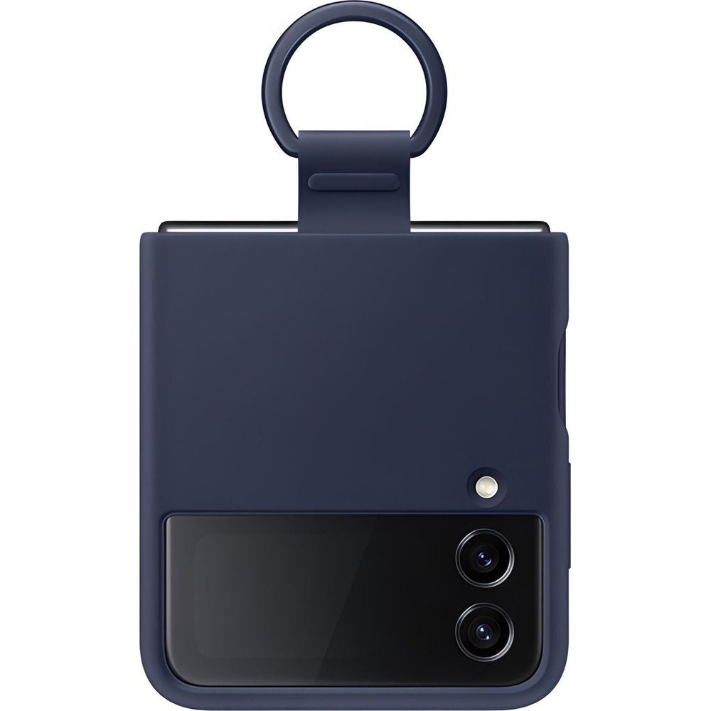 Schutzhülle Samsung Silicone Cover Ring für Galaxy Z Flip4, dunkelblau