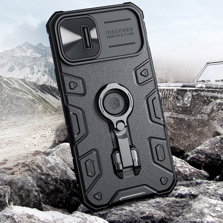 Schutzhülle Nillkin CamShield Armor Case für iPhone 14 Plus, Schwarz