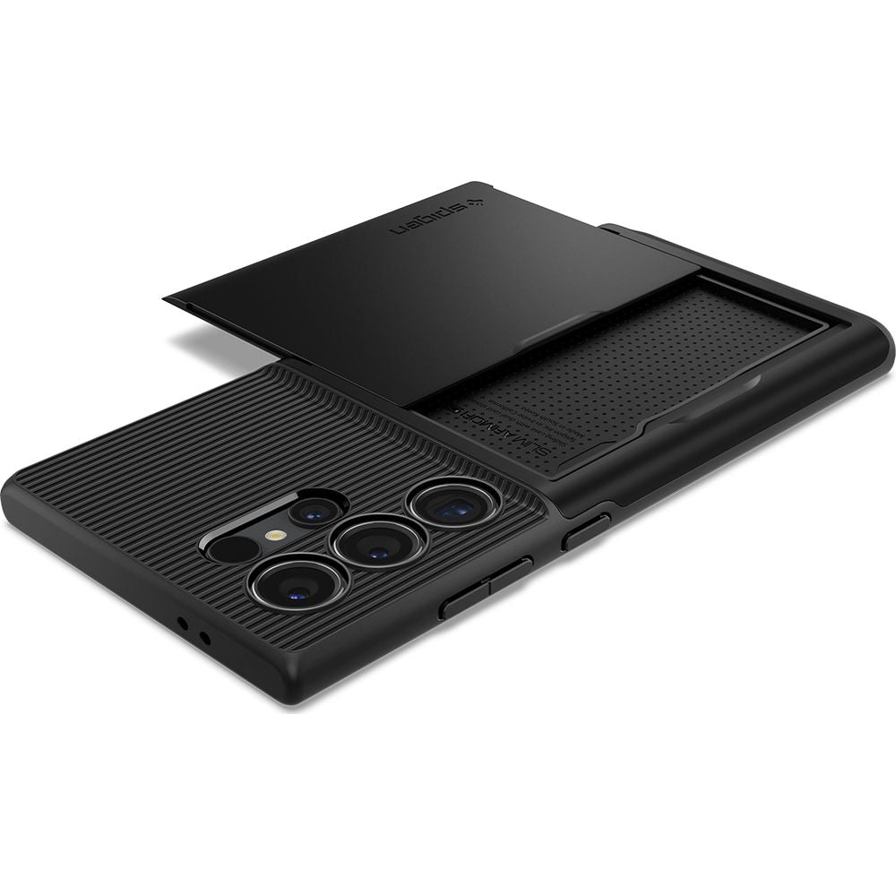 Schutzhülle für Galaxy S24 Ultra, Spigen Slim Armor CS, Schwarz