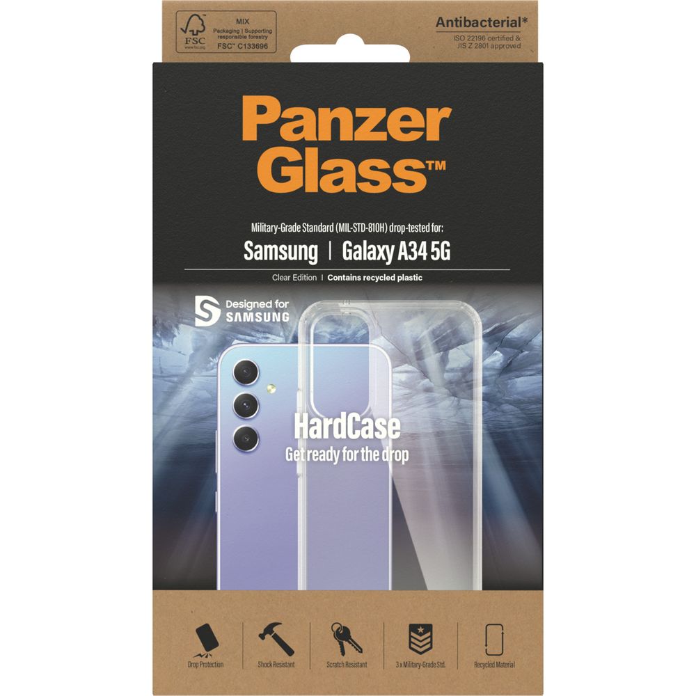 Schutzhülle PanzerGlass HardCase für Galaxy A34 5G, Transparent