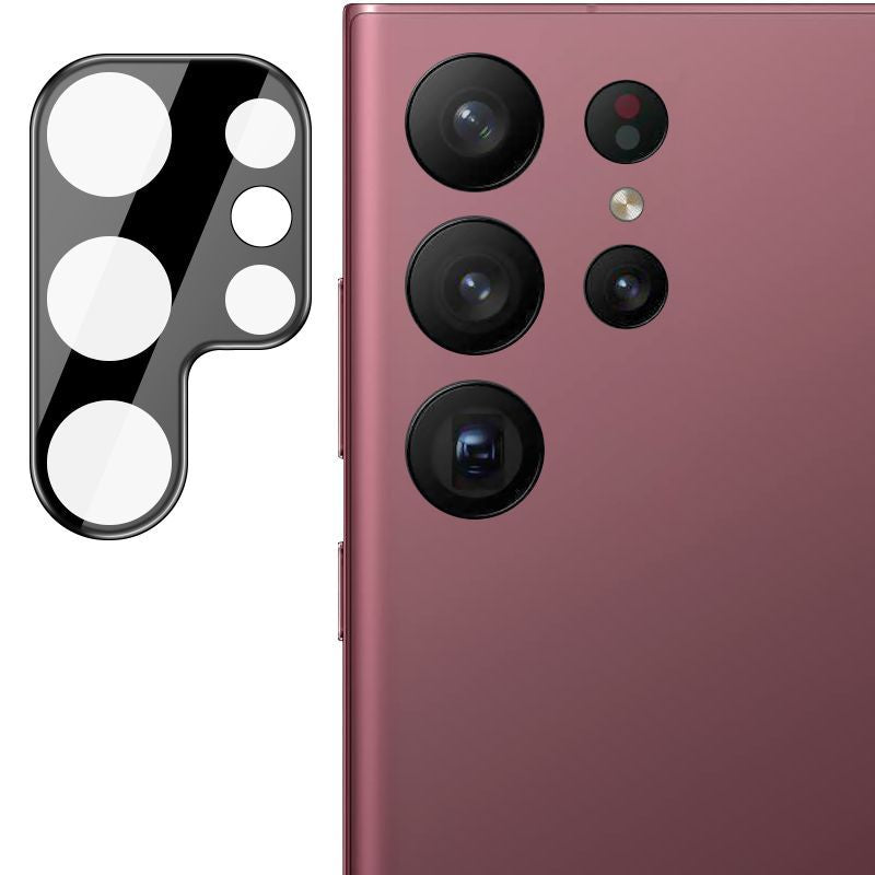 Gehärtetes Glas für die Kamera Bizon Glass Silk Lens für Galaxy S23 Ultra, 2 Stück