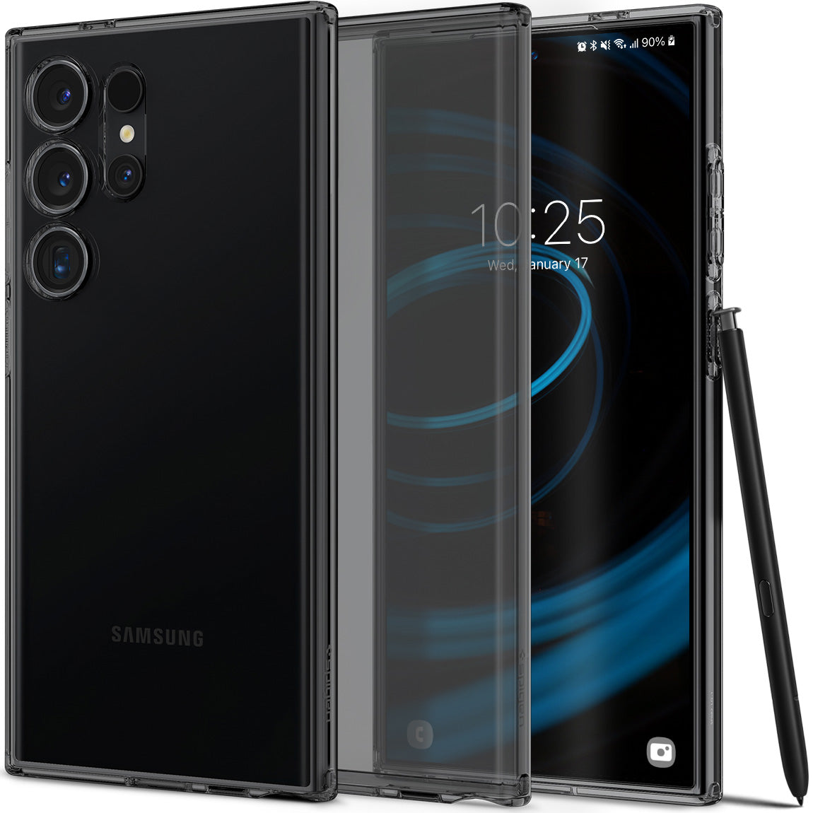 Schutzhülle für Galaxy S24 Ultra, Spigen Liquid Crystal, Rauchfarben