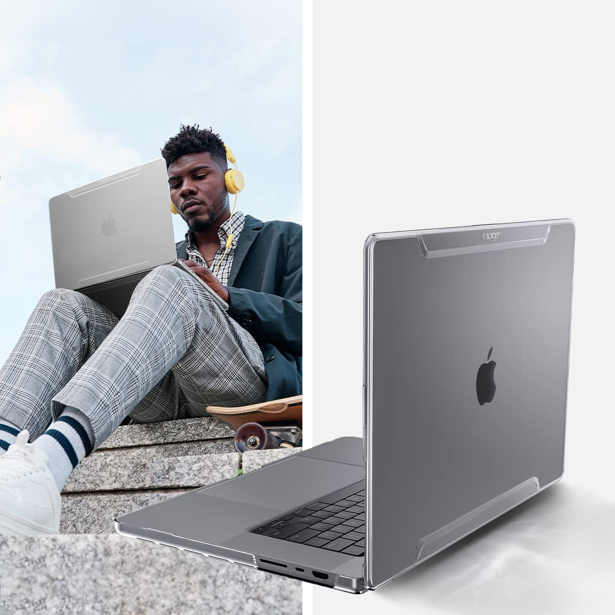 Schutzhülle Spigen Thin Fit für MacBook Pro 14" 2021-2023, Transparent