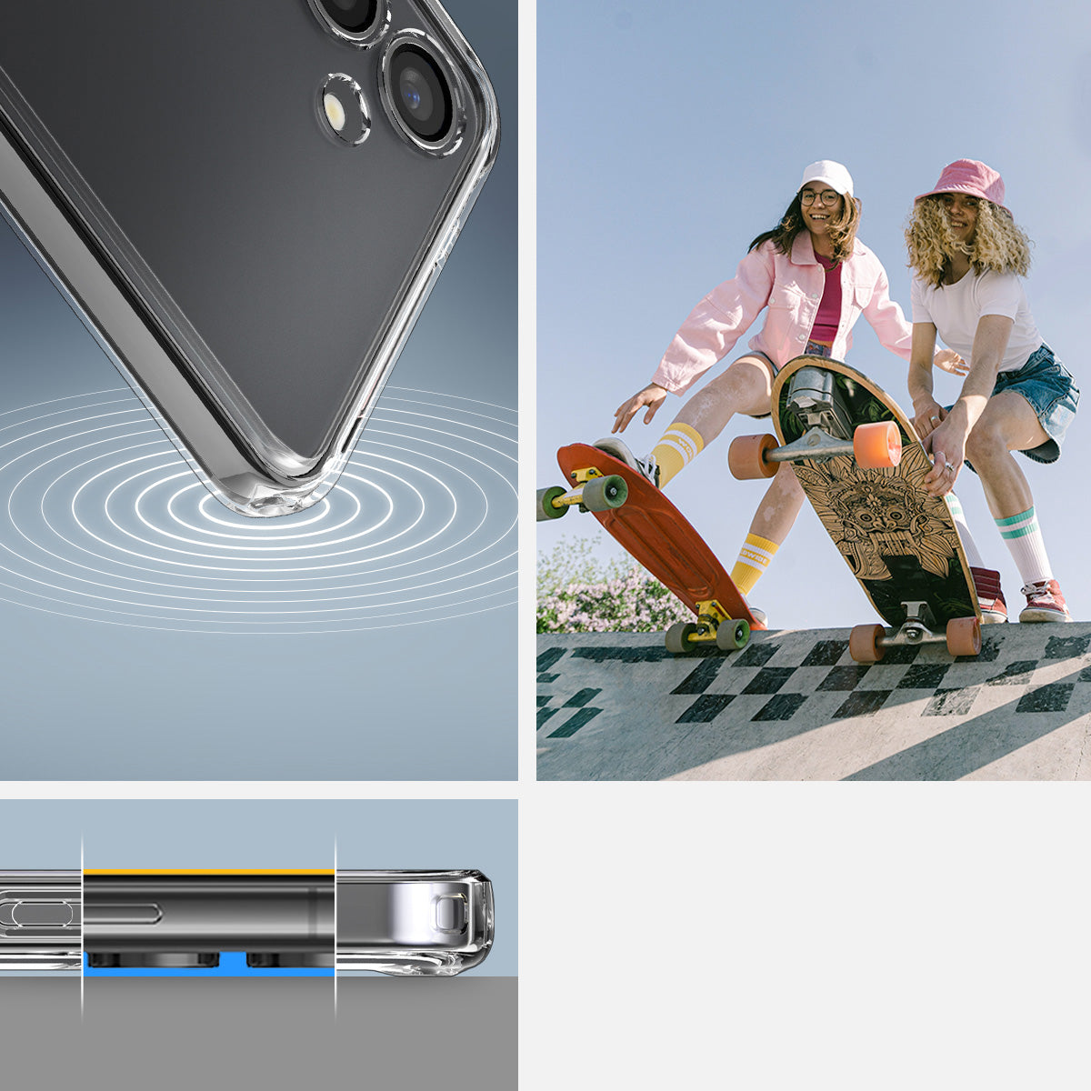 Schutzhülle für Galaxy S24 Plus, Spigen Ultra Hybrid, Transparent