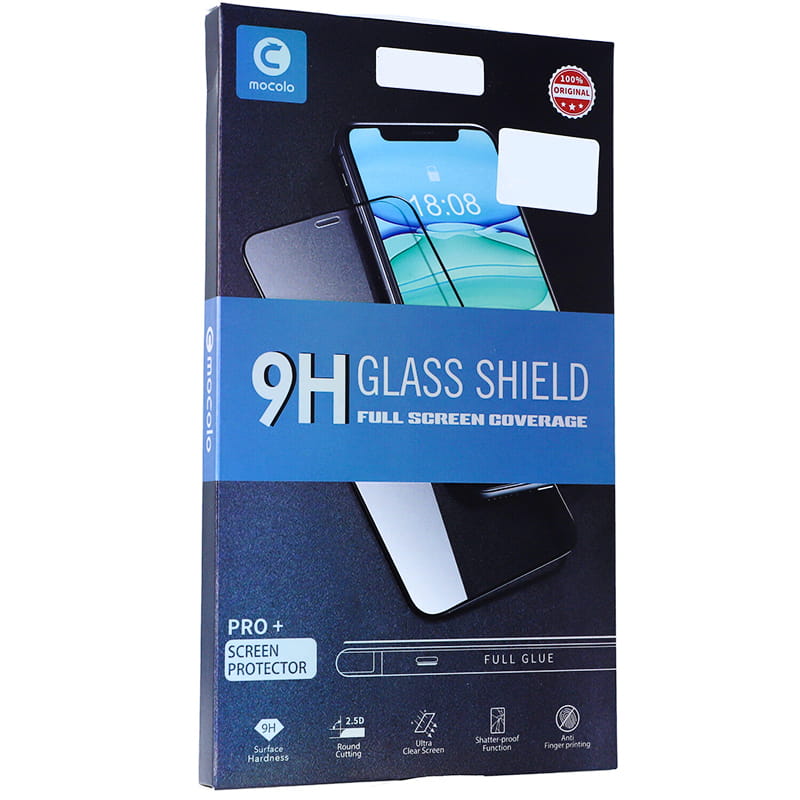 Gehärtetes Glas Mocolo TG+ Full Glue für Galaxy M51, schwarzer Rahmen