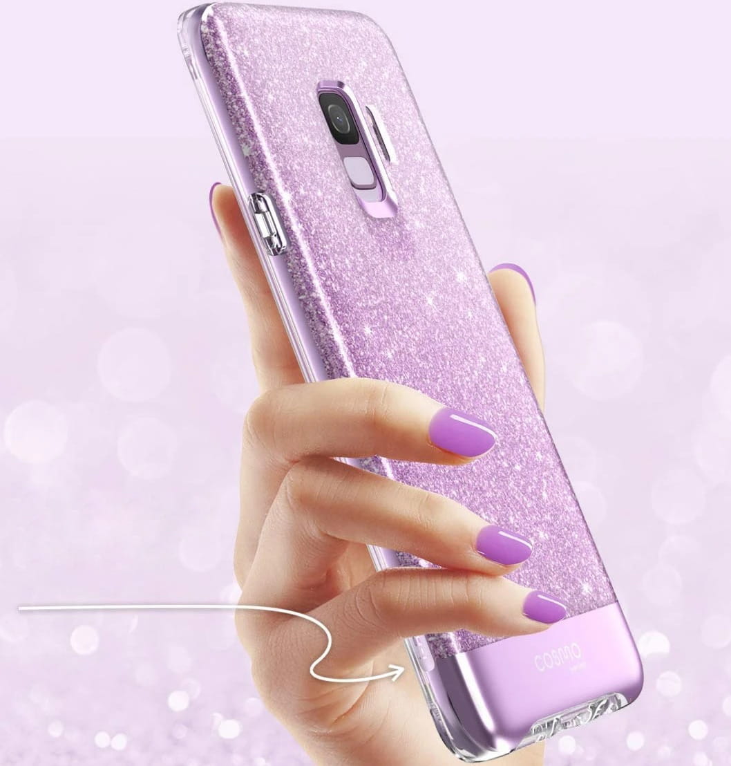 Schutzhülle Supcase i-Blason Cosmo SP für Galaxy S9, Glitzer Violett