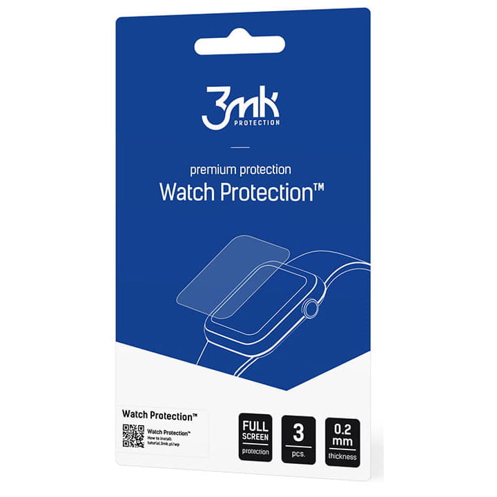 Schutzfolie 3mk Watch Protection für Apple Watch SE 44mm, 3 Stück