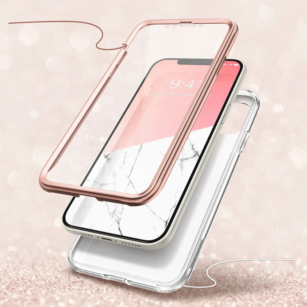 Schutzhülle Supcase i-Blason Cosmo SP für iPhone 12 / 12 Pro, Marmor-rosa