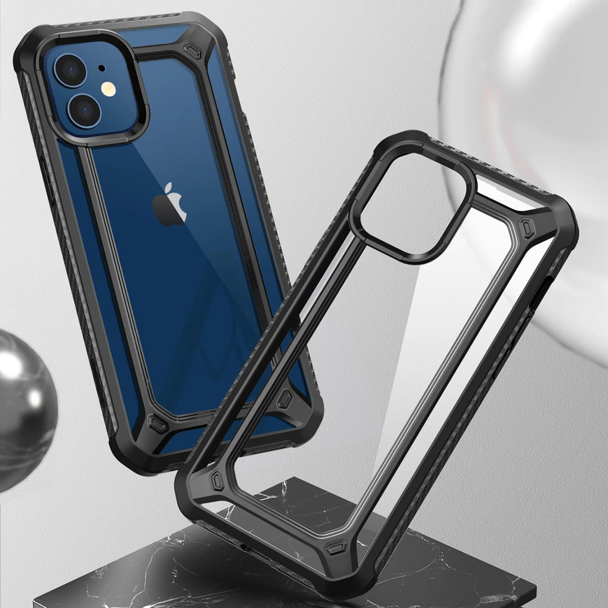 Schutzhülle Supcase UB Exo SP für iPhone 12 / 12 Pro, Schwarz