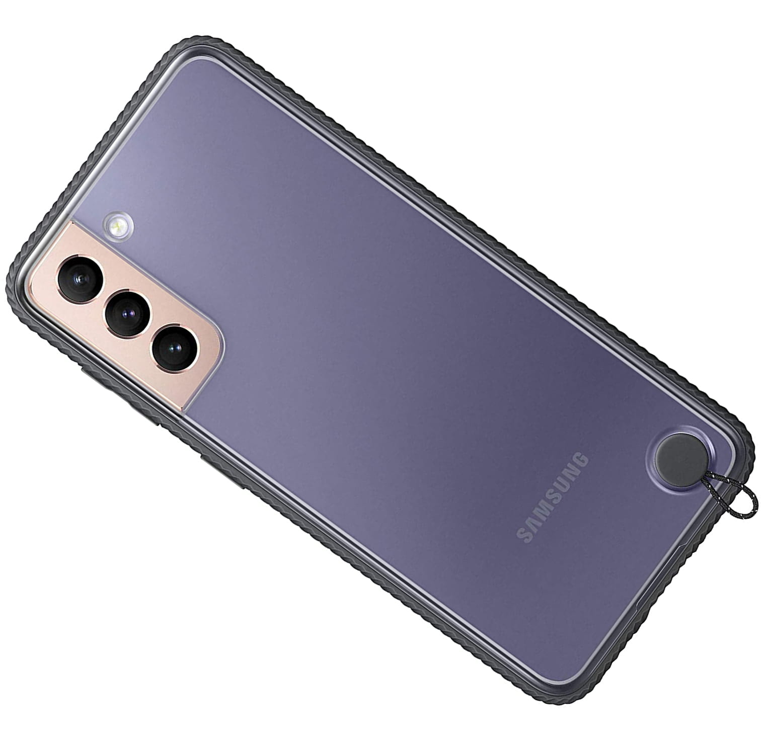 Schutzhülle Samsung Clear Protective Cover für Galaxy S21 5G, transparent mit schwarzer Rahmen
