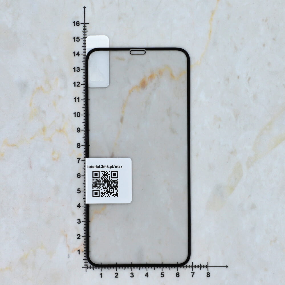 Gehärtetes Glas 3mk HardGlass Max Lite für Iphone XR/11, schwarzer Rahmen