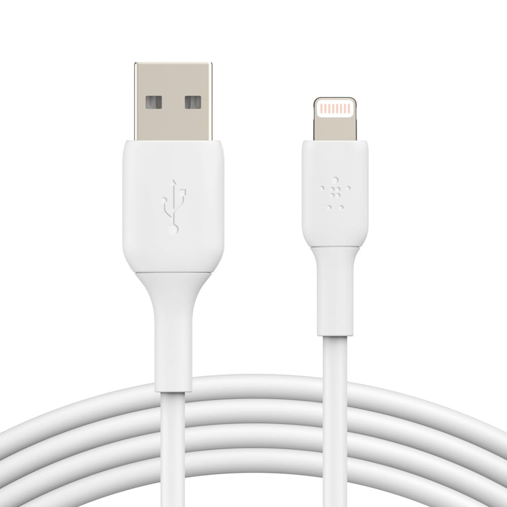 Kabel Belkin Boost Charge PVC MFI USB-A für Lightning 1m, Weiss