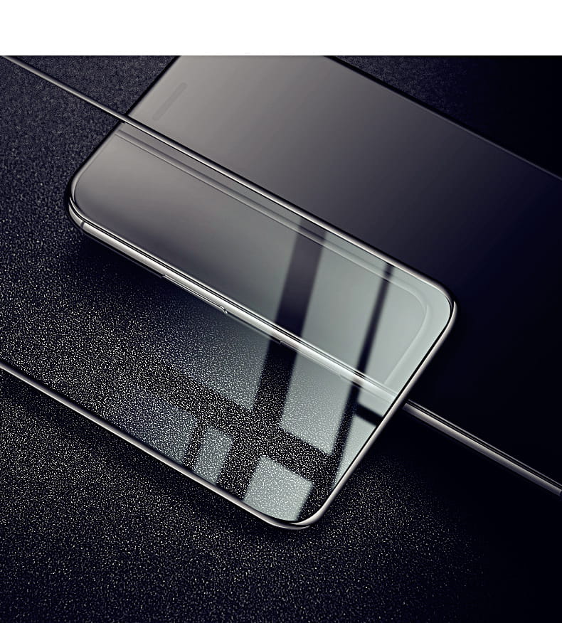 Gehärtetes Glas Bizon Glass Edge für iPhone 11 Pro / Xs, schwarzer Rahmen