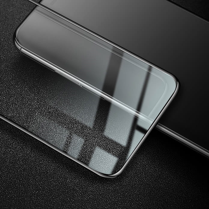 Gehärtetes Glas Bizon Glass Edge für Xiaomi Mi 11 Lite / 5G / 5G NE, Schwarz