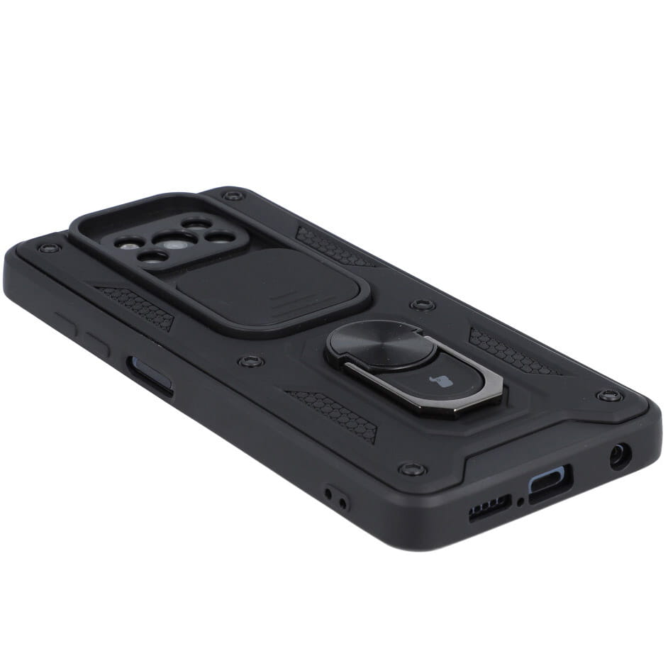 Schutzhülle Bizon Case CamShield Ring für Xiaomi Poco X3/ NFC/ Pro, Schwarz