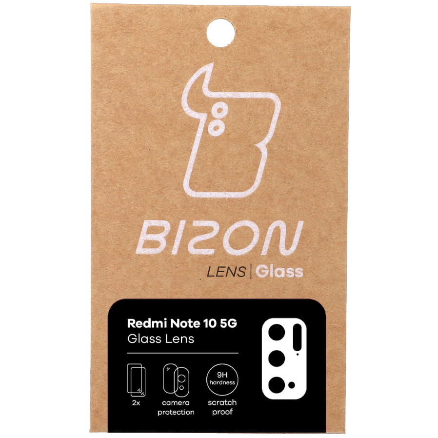 Glas für die Kamera Bizon Glass Lens für Xiaomi Redmi Note 10 5G, 2 Stück